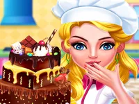 Chocolate cake cooking party image